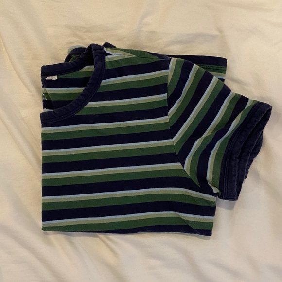 Pacsun green and blue striped crop top - Picture 4 of 4